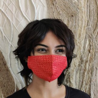 Stay Safe Red Woven Mask
